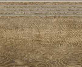 Ступень Grasaro Italian Wood Темно-коричневая 60x20 Структурированная