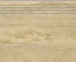 Ступень Grasaro Italian Wood Бежевая 60x20 Структурированная