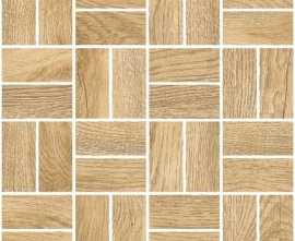 Мозаика Grasaro Italian Wood Бежевая 24.5x24.5 Структурированная