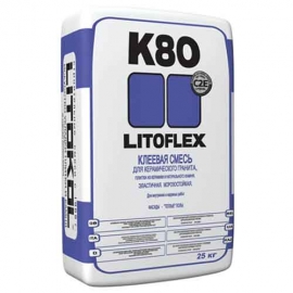 Клей для камня LITOKOL LITOFLEX K80 серый (25 кг)