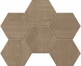 Мозаика Estima Classic Wood CW03 Rusty Beige Hexagon Неполированный 28.5x25