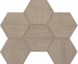 Мозаика Estima Classic Wood CW01 Light grey Hexagon Неполированный 28.5x25