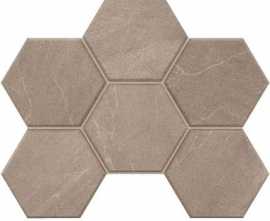 Мозаика Estima Gabbro GB02 Grey Hexagon неполированная 25x28.5