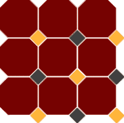 Керамогранит Top Cer Octagon 4420 OCT21+14-B Brick Red 20/Ochre Yellow 21 + Black 14 Dots