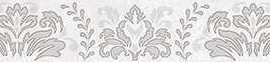 Бордюр настенный Ceramica Classic Afina Damask серый 5х40